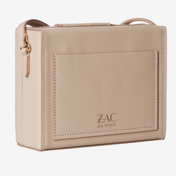 Brand new ZAC Zac Posen Biba Buckle Large Box Crossbody Bag, Cloud white - Picture 3 of 4